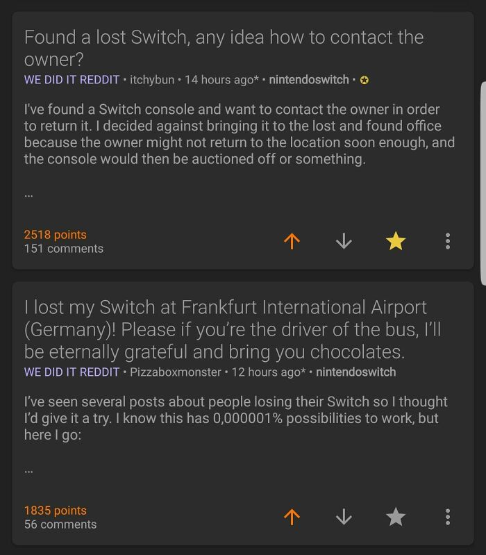 Someone In /R/Nintendoswitch Posted About Losing Their Nintendo Switch At An Airport. Another User Posted About Finding A Nintendo Switch. It Was A Match And It's Being Returned To The Owner.
