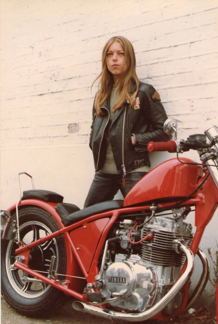 My Mama Circa '83. This Explains Why I'm The Uncoolest Person Ever, Cos She Took It All! Oh And That Bike? She Built It