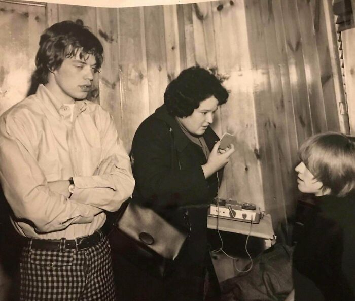 My Mom Would Always Talk About How She Was An Editor For Tiger Beat Magazine When She Was A Teenager In The 1960’s. She Would Brag About Spending Time With The Stones And The Beatles. We Always Thought She Was Telling Tall Tales. Uncovered This Pic Cleaning Out Her House Last Week