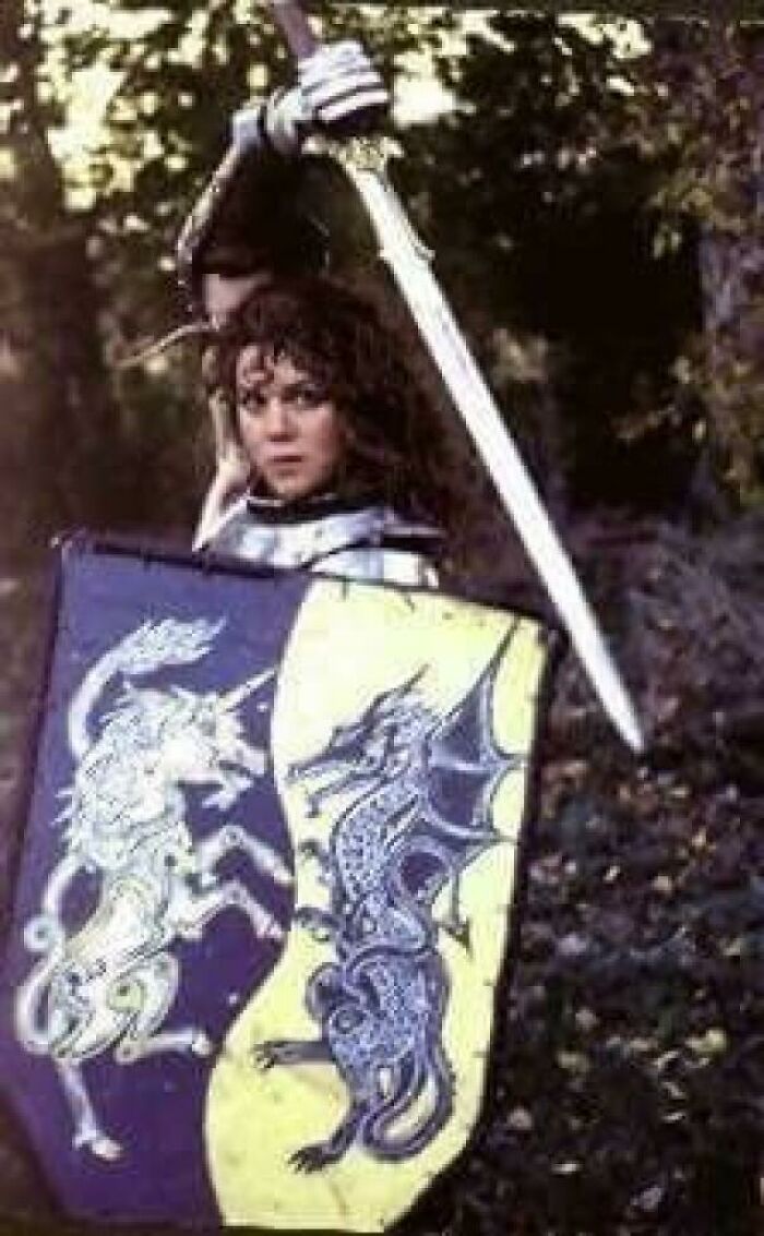 My Mom In The Early 90s. She Painted Her Own Shield
