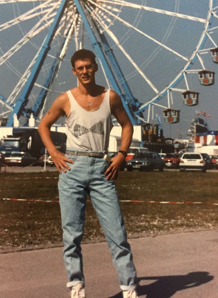 My Family Was Looking Through Pictures And We Found This Gem Of My Dad In The 80's