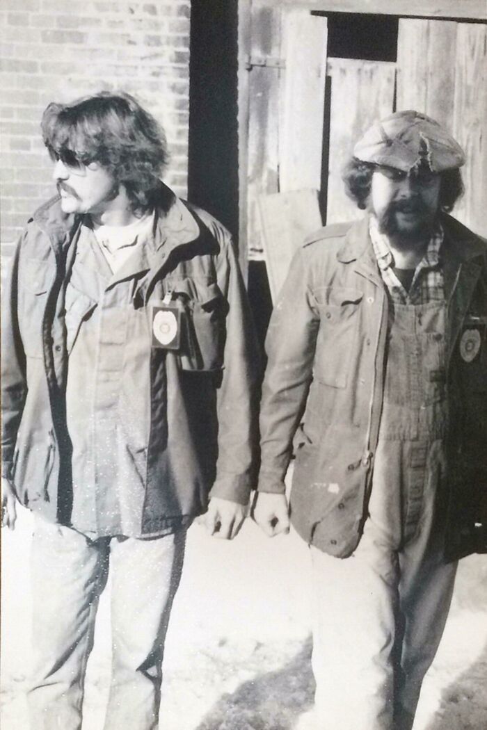 My Dad And His Partner While They Were Undercover. This Picture Was Taken After They Stopped A Bank Robbery In The Late 70s