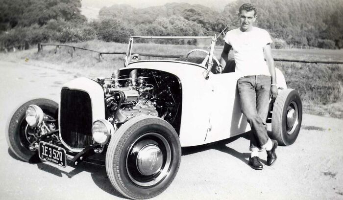 My Dad And His Roadster. 1950s?