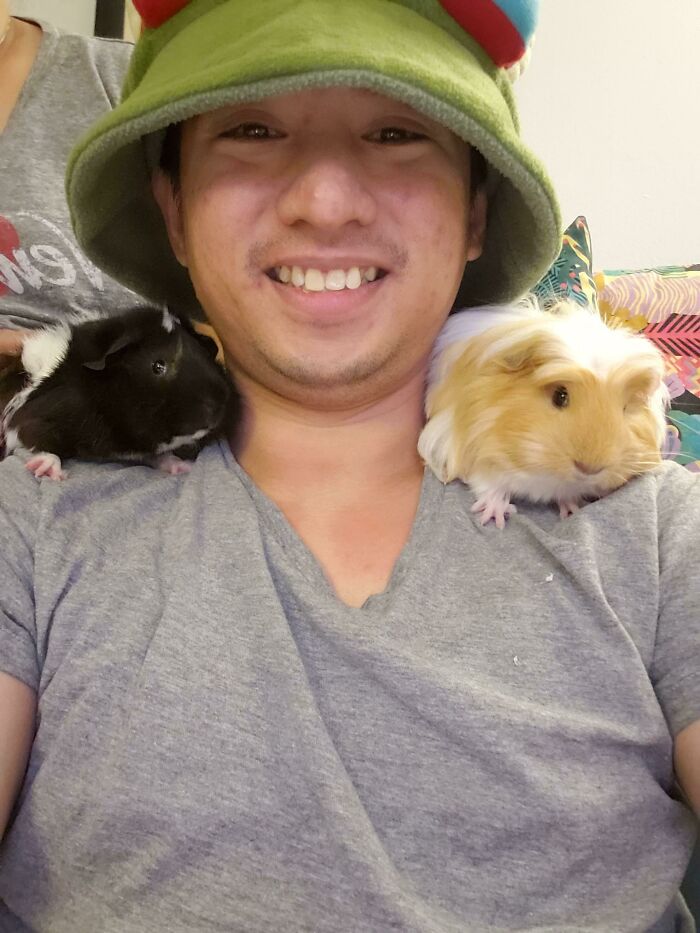 Is This Still A Thing? I Hope Im Not Late. Meet Milo And Peanut, My 2 Little Oinkies