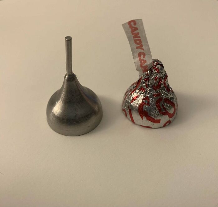 Solid Metal “Kiss” That Was In Our Bag Of Candy Cane Kisses. Is It Part Of The Machinery?