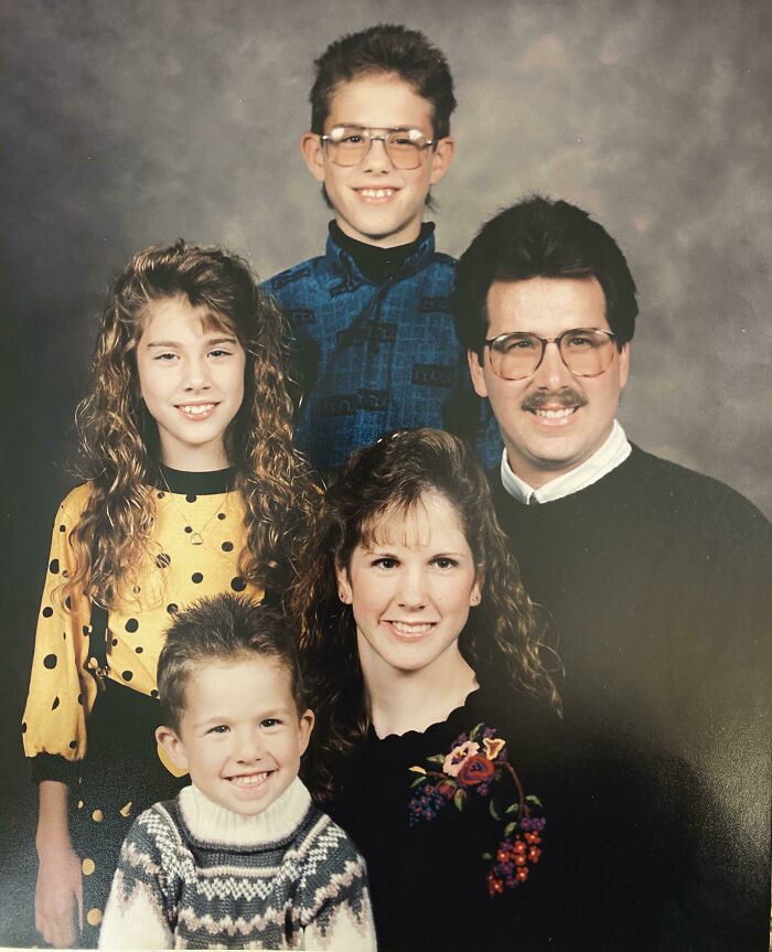 My Family Photo -1990. The Transition From 80s To 90s Was Interesting. I’m The One In The Back, Age 10