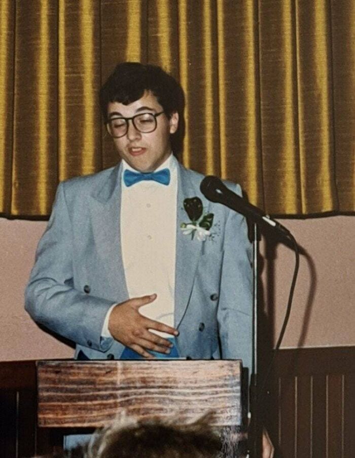 Best Man At 15, Too Nervous To Give A Speech But At Least I Had A Skinny Bow Tie With Matching Cummerbund