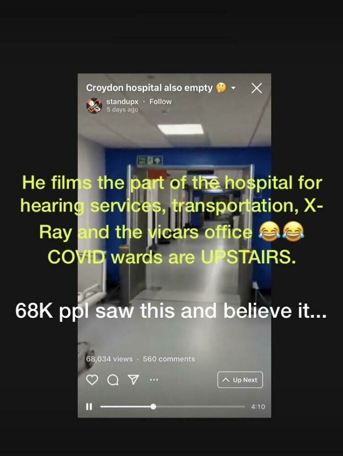 This Genius Recorded My Local Hospital To Prove It’s Empty And A Conspiracy... I Asked My Mum Where He Filmed
