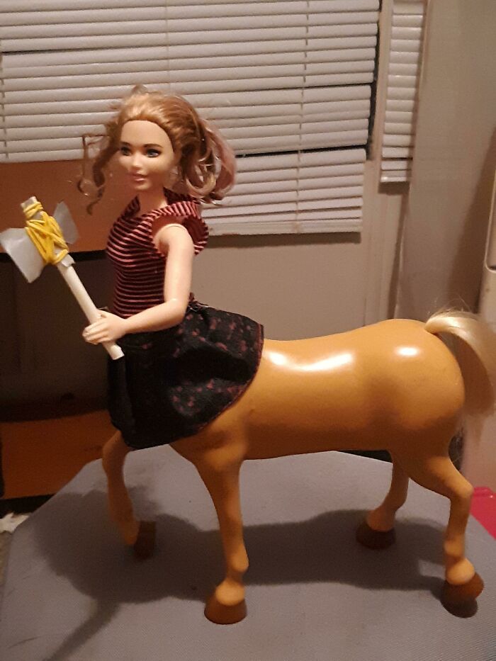 Daughter Wanted A Barbie Centaur. Introducing Barbitaur