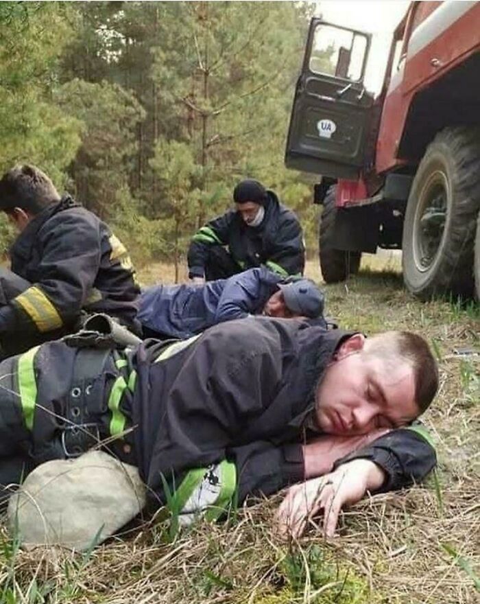 Firefighters In Ukraine Are Dealing With Radioactive Fires In Chernobyl Exclusion Zone. Mad Respect To This Brave Guys!