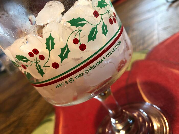 My Mil’s Christmas Glassware Is From Arby’s