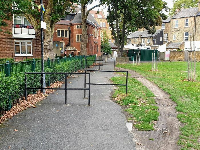 These Barriers Designed To Prevent Cyclists From Passing Through