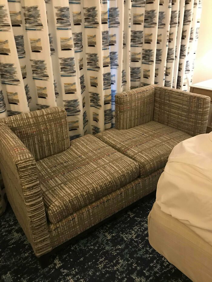 This Couch In Our Hotel Room. And No, It Does Not Separate