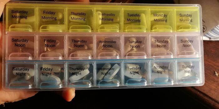 Daily Pill Organiser. No Chance Of Any Confusion