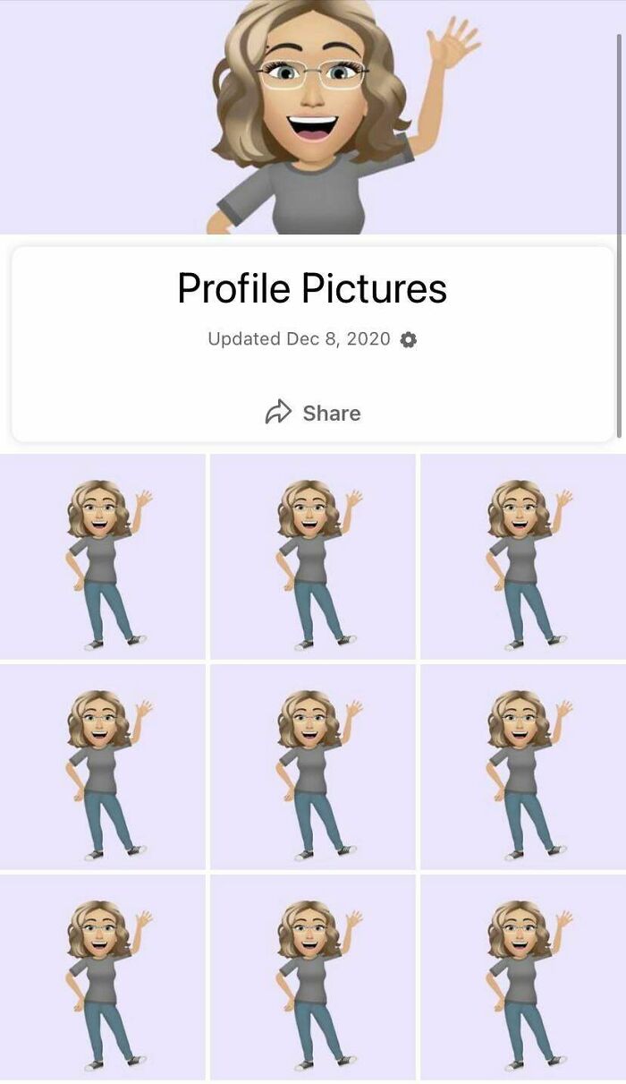She Keeps Setting Her Profile Picture To “Temporary” And Just Resets It Every Day