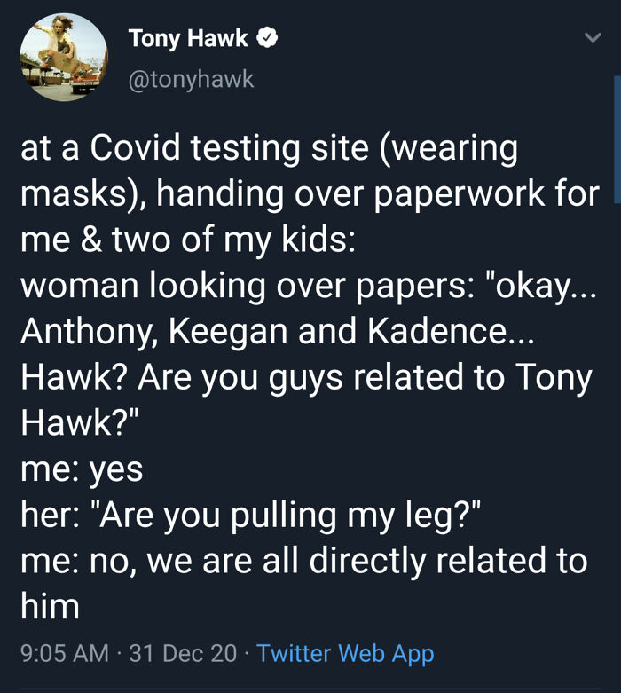 Tony Hawk With His Existential Crisis Again