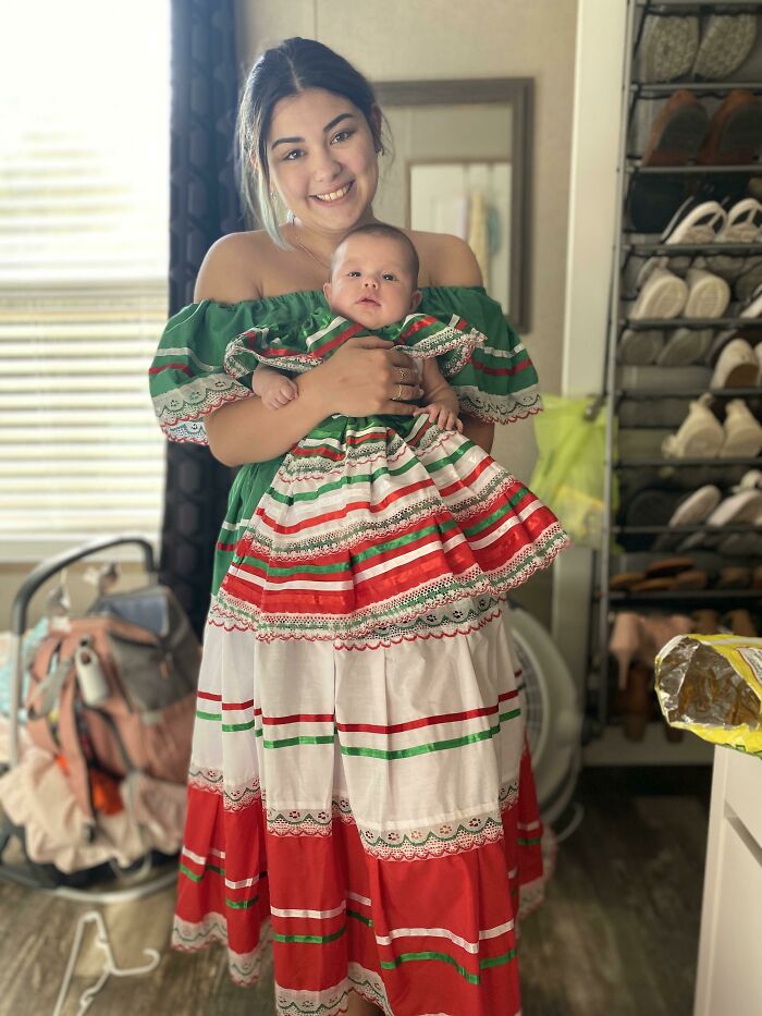 My Wife And Daughter Got Matching Dresses To Celebrate Their Heritage