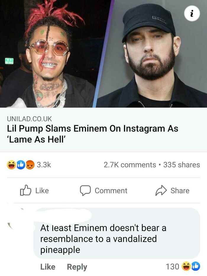 On A Facebook Post About Lil Pump And Eminem