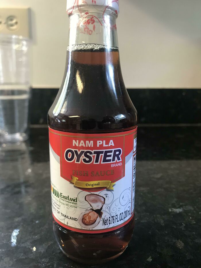Just Wanted Oyster Sauce. Instead Accidentally Got Oyster Brand Fish Sauce With A Picture Of An Oyster On It
