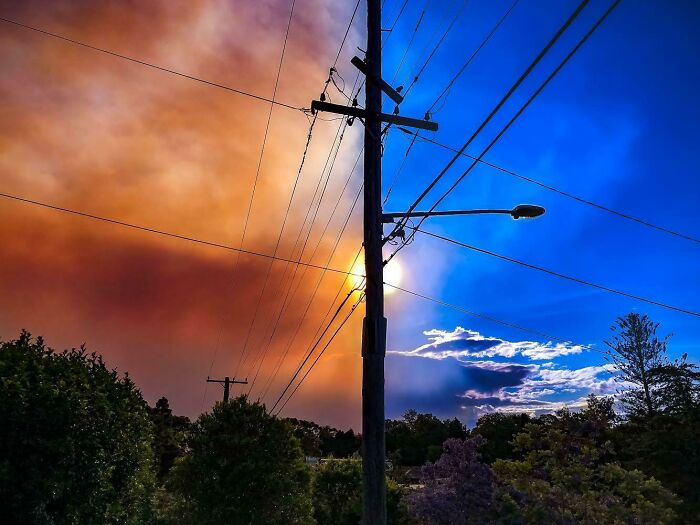 Caught The Smoke As It Was Spreading Over Our Suburb In Australia