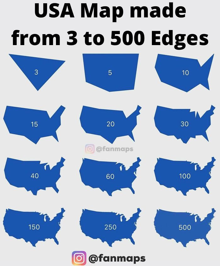 A Map Of The Us Starting With As Few Edges As Possible