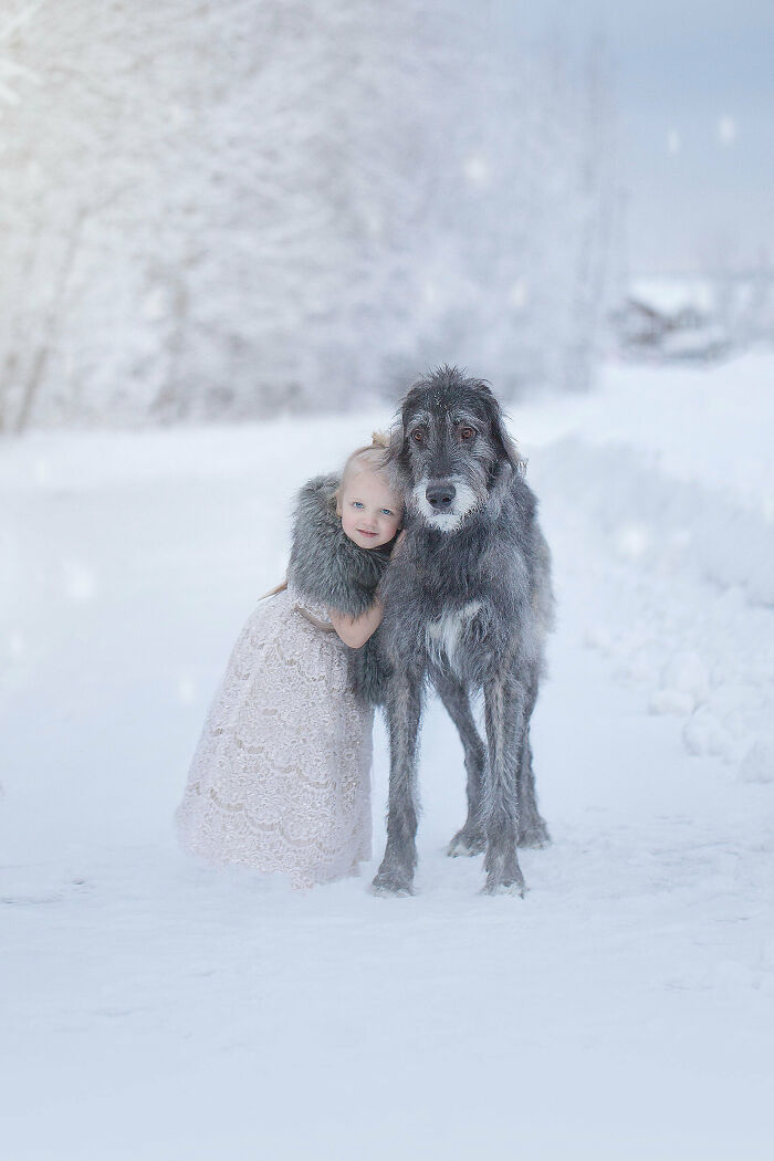Took My Dog And Daughter Out For The First Time Together, In A Winter Wonderland