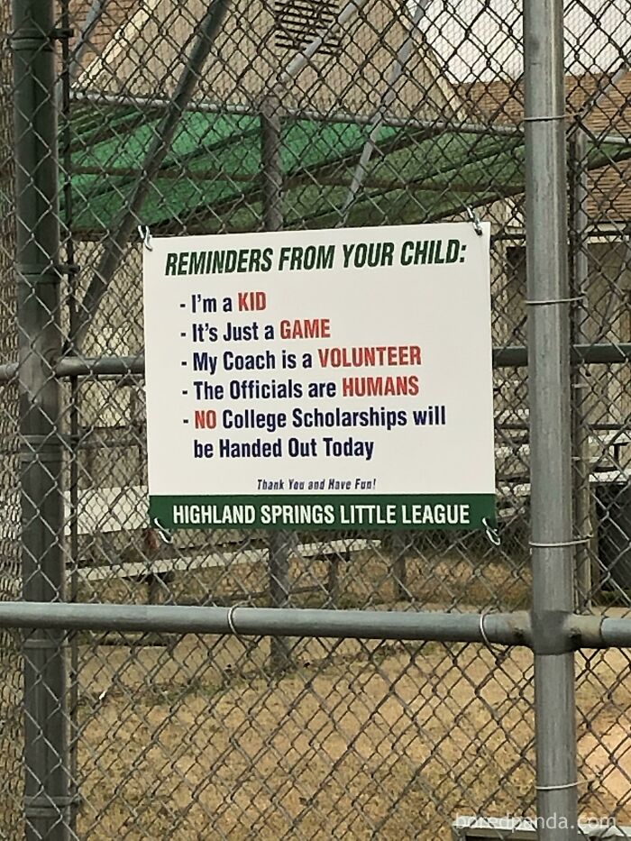 The Youth Baseball Team Had To Put These Signs Up Because Of The Amount Of Karens Acting Like Karens