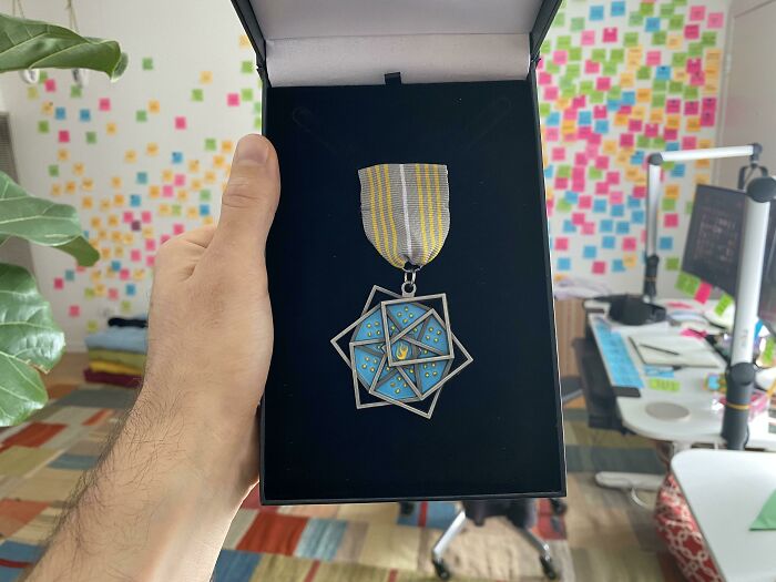My Friends And I Were Gifted Medals For Artistic Excellence In Recognition Of The Virtual World We Created For This Year's Burning Man In The Multiverse