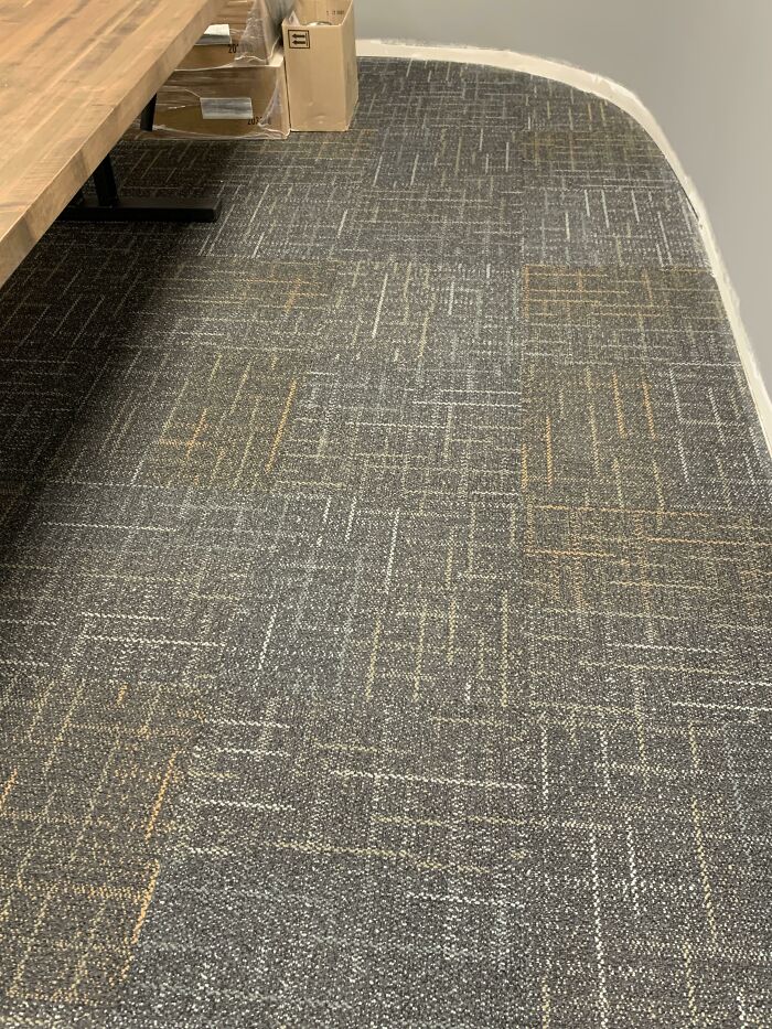This Brand New Carpet In One Of My Customer’s Office Buildings That Looks Like It’s Covered In Mud