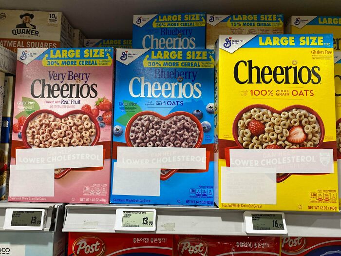 American Breakfast Cereals Imported And Sold In Asia Have Their Unsubstantiated Health Claims Blanked Out