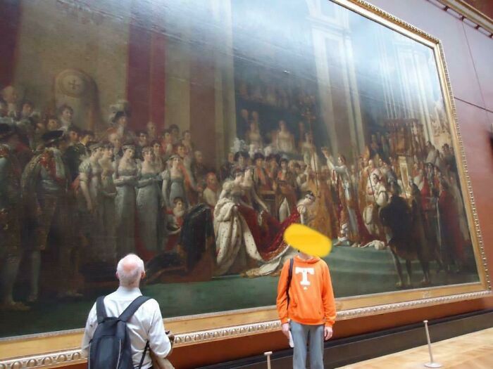 Paintings In The Louvre, My 6’4 Husband For Scale