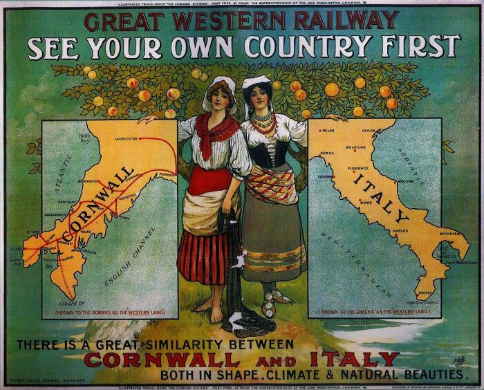 This 1907 British Travel Advertisement Compares Cornwall To Italy