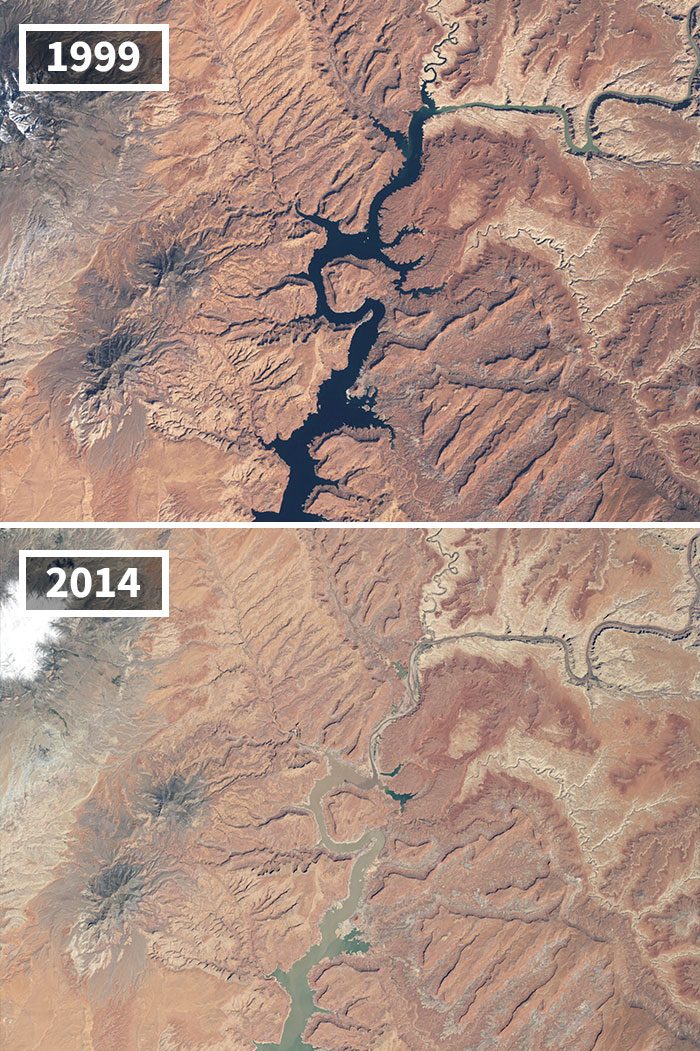 Sequía En El Lago Powell, Arizona Y Utah
