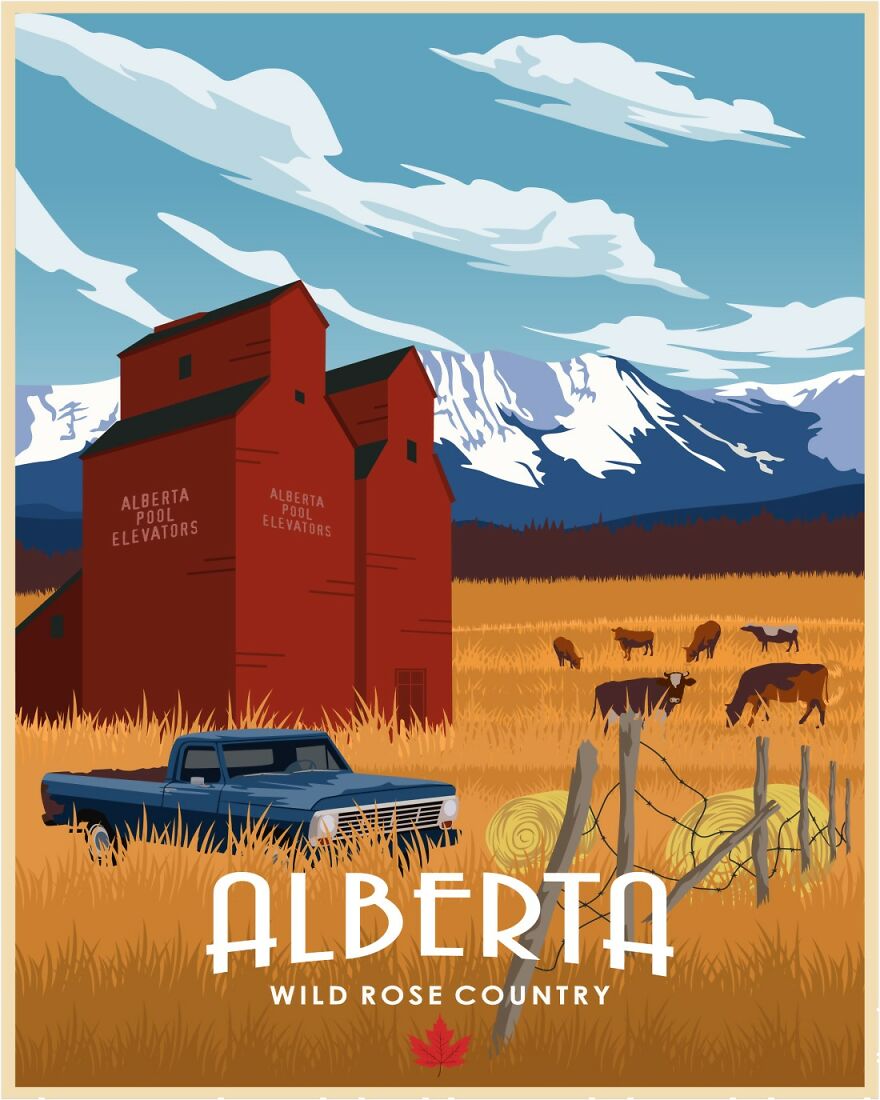 Alberta... The "Texas" Of Canada. Open Sky, The Canadian Rockies, Lots Of Cattle And Farm Land And Vast Space In Between.
