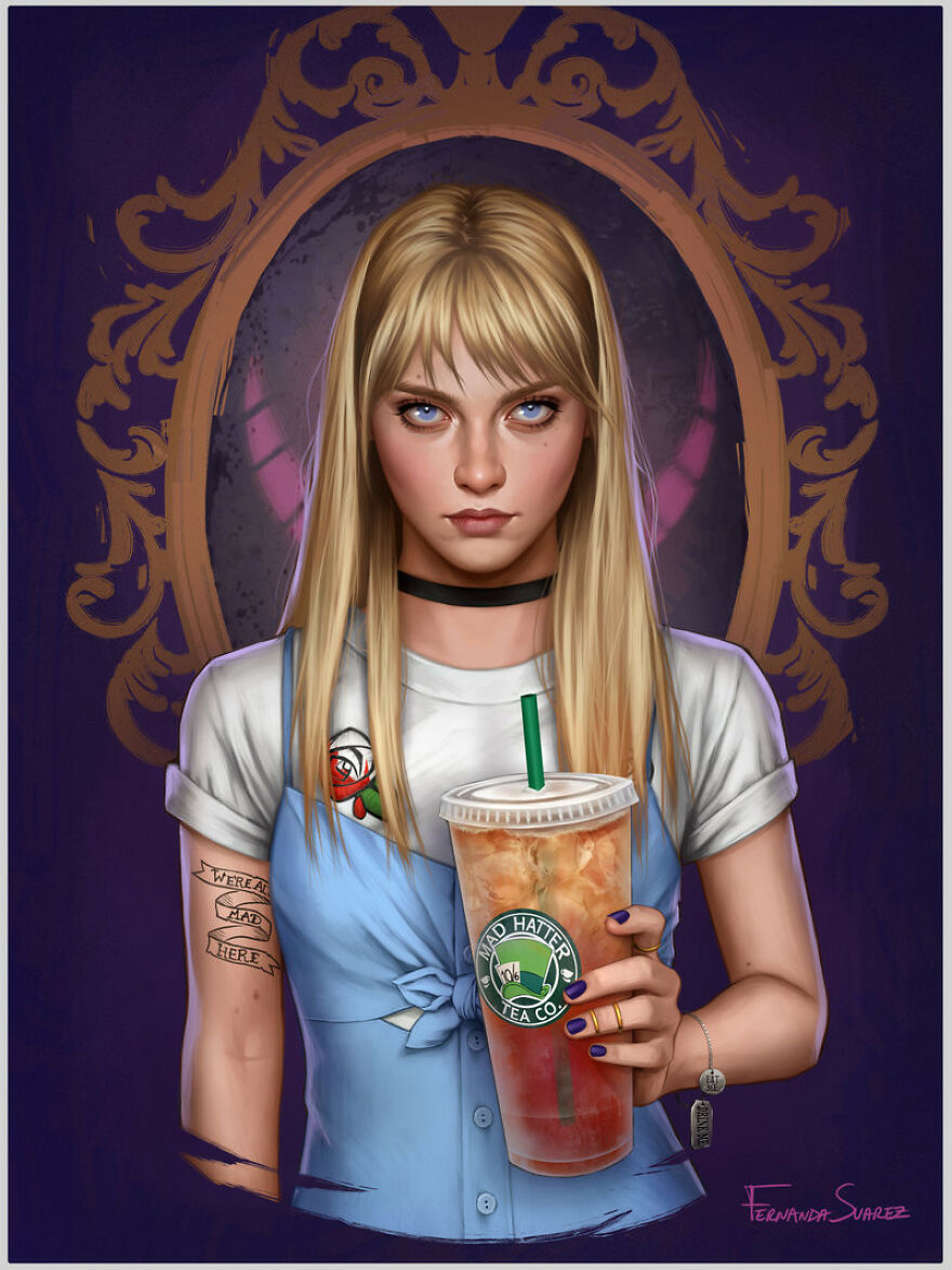 Artist Fernanda Suarez Shows How Disney Characters Would Look In Modern Day Life