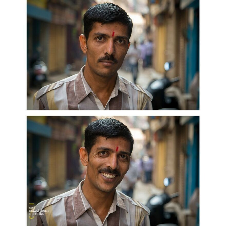 He Was Walking Down A Street In Raja Market One Late Morning, As The Shops Slowly Began To Open In Bengaluru, Karnataka, India... So I Asked Him To Smile
