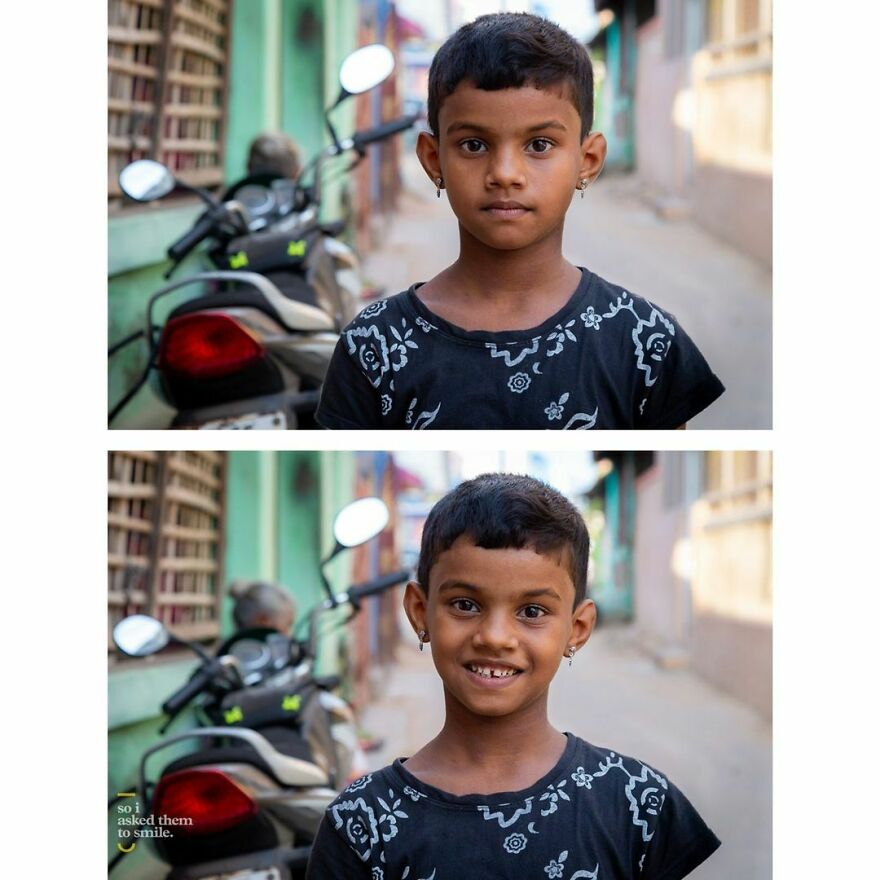 She Was Playing With Friends Outside Her House, As Her Parents Watched, On A Side Street Near The Sri Ramanathaswamy Temple In Rameswaram, Tamil Nadu, India... So I Asked Her To Smile