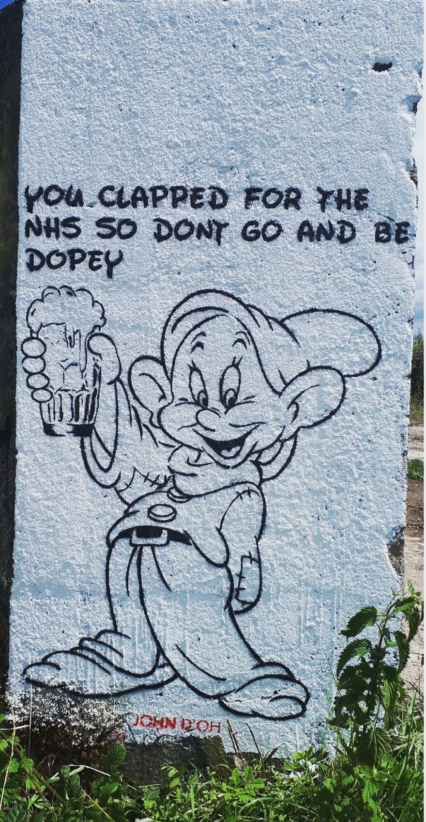 Don't Be Dopey Drink Responsibly.painted In Bristol