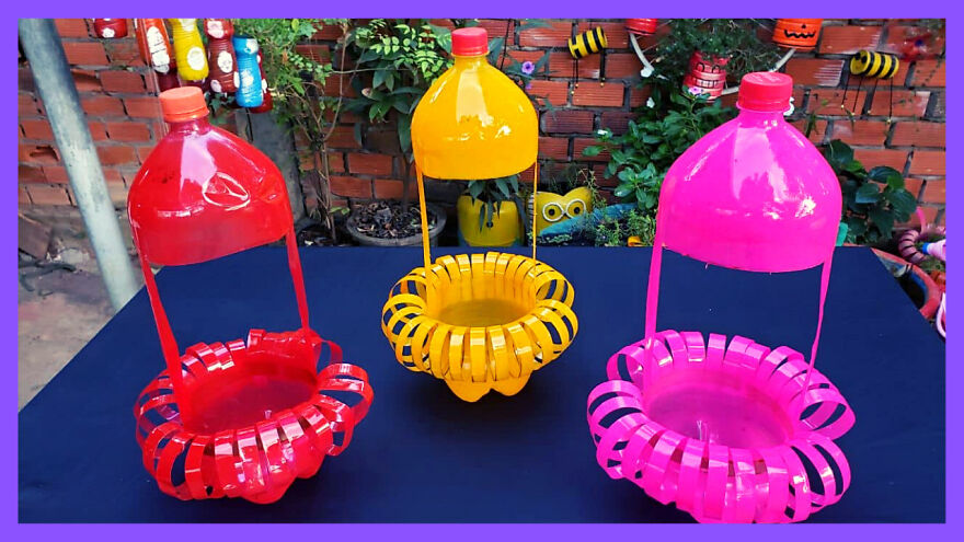 Craft Tips | How To Recycle Plastic Bottles Into Colorful Flower Pots