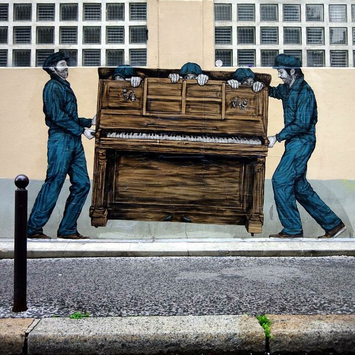 French Artist Brings Life To Buildings And Monotonous Objects On Parisian Streets With His Art