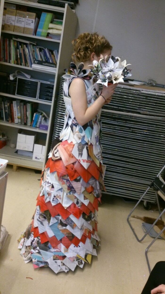 I Made This Dress A Few Years Ago For A School-Art Project, Completely Out Of Paper. This Started My Journey To Become A Seamstress!