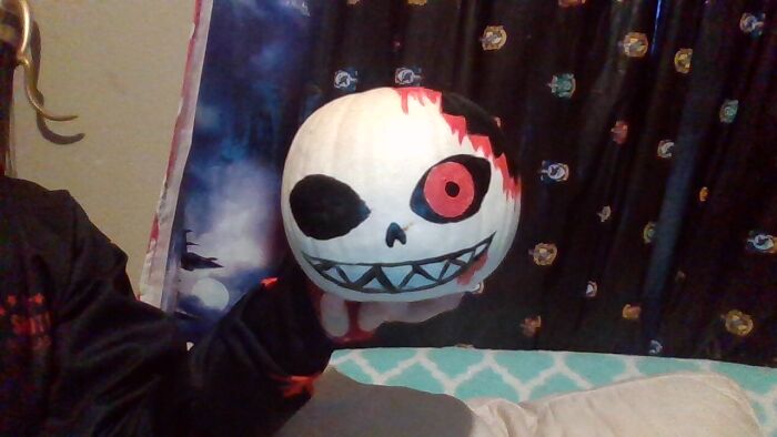 My Halloween Pumpkin (Yes I Still Have It Don`t Judge Meh)(Also, Guess Who It Is)