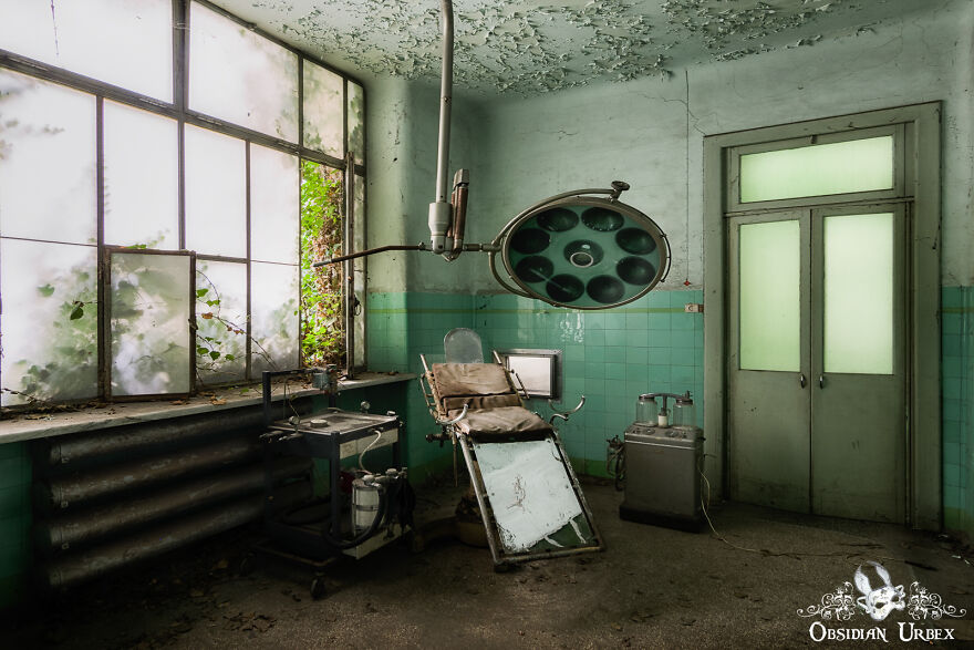 A Turquoise-Tiled Clinic Inside A Derelict Asylum. This Was A Part Of The Maternity And Gynaecology Area