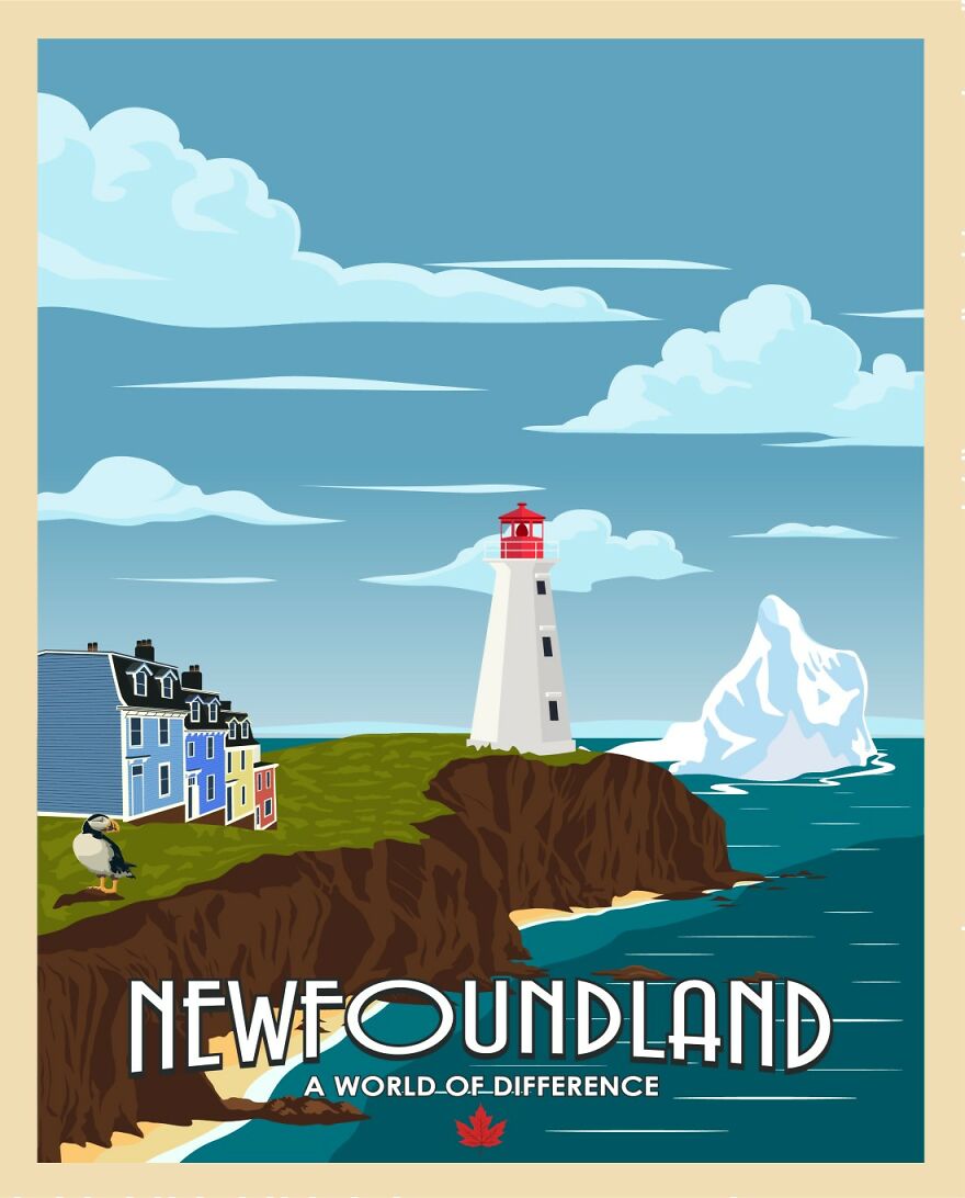 Sure They Might Make Jokes About Newfies , But Their Province Has One Of The Best Views To The Atlantic Ocean (With The Additional Wandering Iceberg On It's Way South )