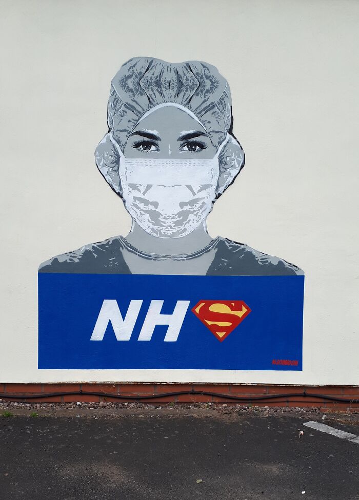 My Name Is John D'oh And I Am A Bristol Street Artist Who Is Best Known For My Wacky Wooden Art Installations And Stencil Work.nhs Street Art
