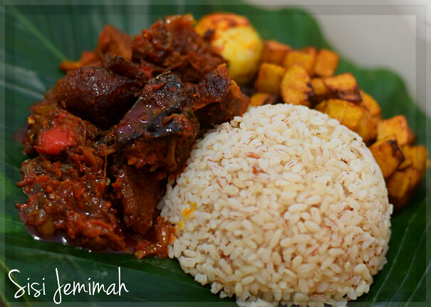 Ofada Rice From My Home Country Nigeria. Spicy But Worth It =)