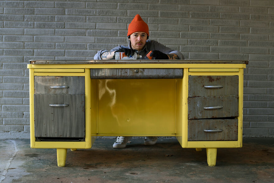 I Repurposed This Scrap Metal For One-Of-A-Kind Office Furniture.