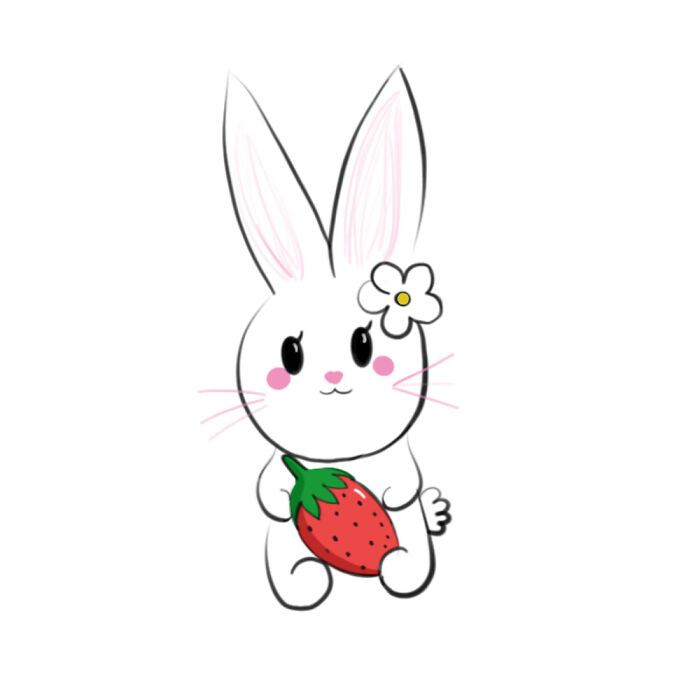 Bunny Likes Her Strawberries