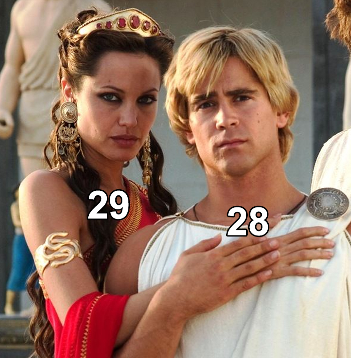 Angelina Jolie Was Colin Farrell's Mom In Alexander, But In Reality They’re Only A Year Apart
