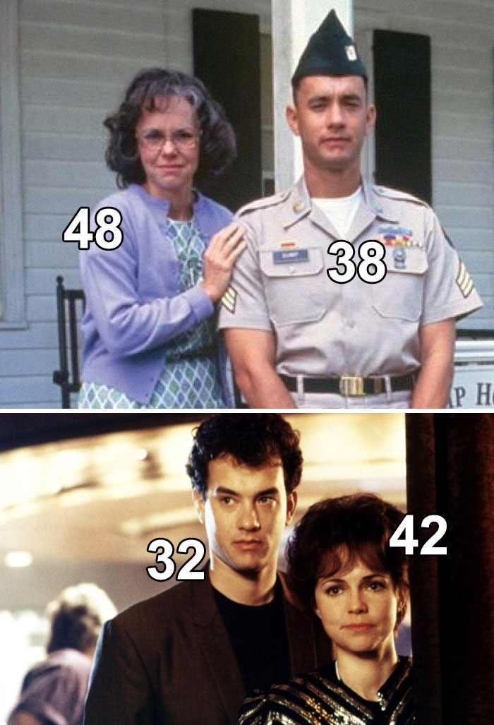 Sally Field Was Tom Hanks's Mom In Forrest Gump. However, She's Just 10 Years Older Than Him, And Even Played His Love Interest In Punchline A Few Years Earlier